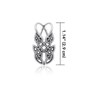 Contemporary Celtic Knotwork Silver Pendant TPD372 - Jewelry